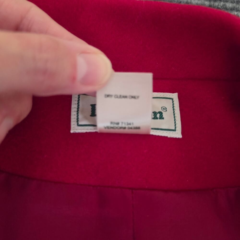 L.L. Bean Women's Size 10 Red Lined Wool Cashmere Blend Blazer - Picture 8 of 11